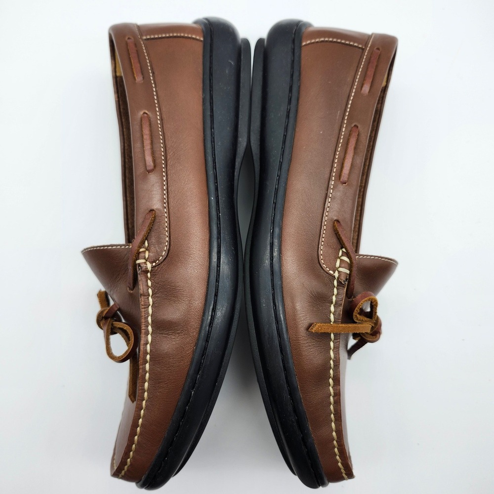 Cole Haan Mens Brown Leather Classic Moc Toe Driving Loafer Shoes slip-on tie - Picture 7 of 9